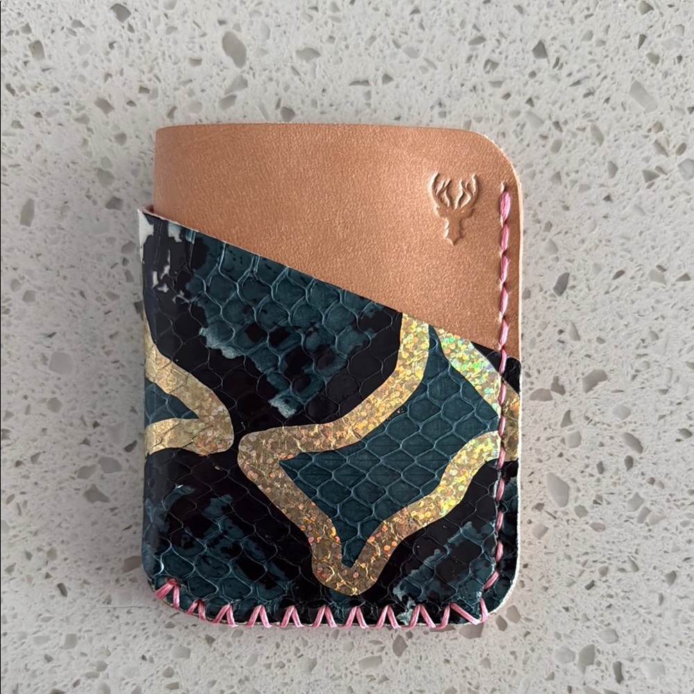 Snake Skin Card Holder Wallet